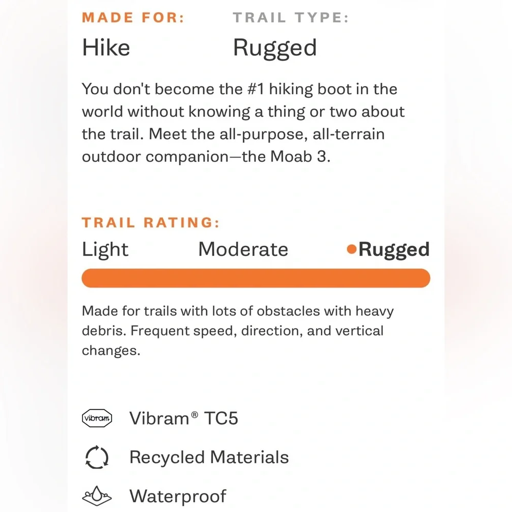 ✨$110✨NIB✨Merrell Moab 3 Mid Waterproof Men's Boots | Size 12 - Picture 14 of 16